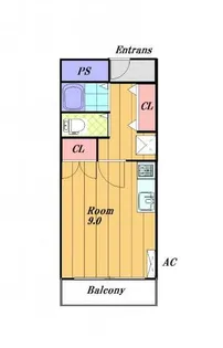 キューデンス21A棟【212号室】の間取り