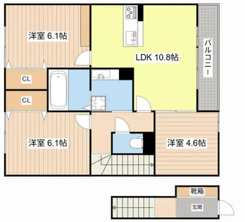 さざんか守山【2階】の間取り