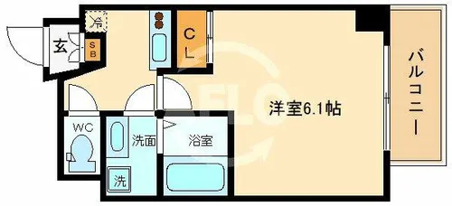レオンヴァリエ天王寺北【9階】の間取り