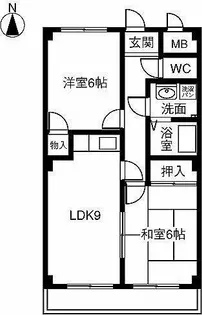 ハイツリベルテ【103号室】の間取り