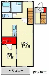 La Casa Felice【202号室】の間取り