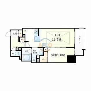 ソルティア天満橋駅前【13階】の間取り