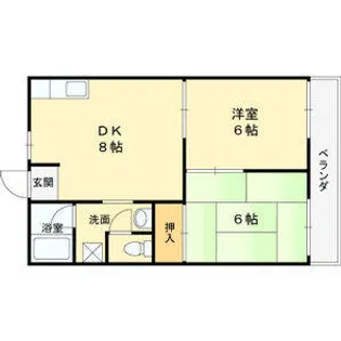 ジュネスドミール【2階】の間取り