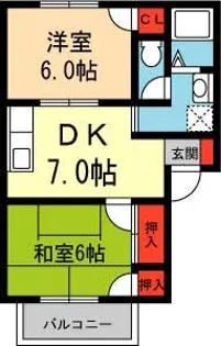 星の荘ハイツ【2階】の間取り