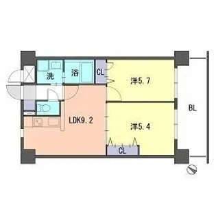 DUOFEEL福岡東【8階】の間取り