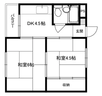 上田辺マンション【4階】の間取り