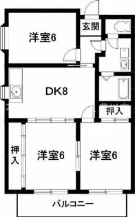 ハイツリバーサイド【6階】の間取り