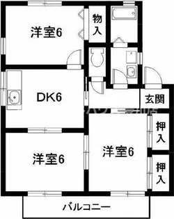 ハイカムール美幸 A棟【1階】の間取り