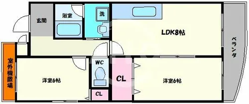 ヴォーヌング堂ヶ芝【2階】の間取り