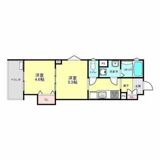 CASA CALMA 茨田大宮【2階】の間取り