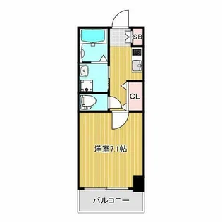 スワンズ難波パークビュー【9階】の間取り