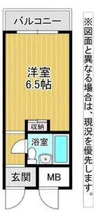 中央町スカイマンション【6階】の間取り