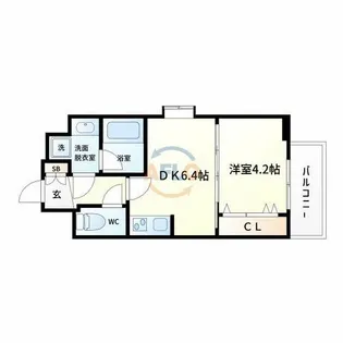 グランカーサ高井田【2階】の間取り