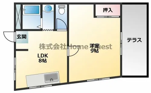 西町コーポ【1階】の間取り