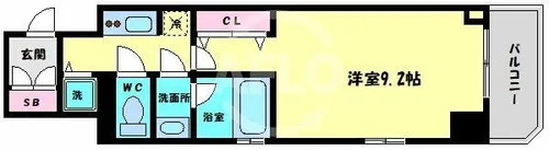 Fortuney大手前【15階】の間取り