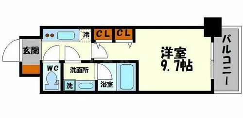 セイル淀屋橋【13階】の間取り