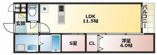 CUBE SUCRE志免別府【1階】の間取り