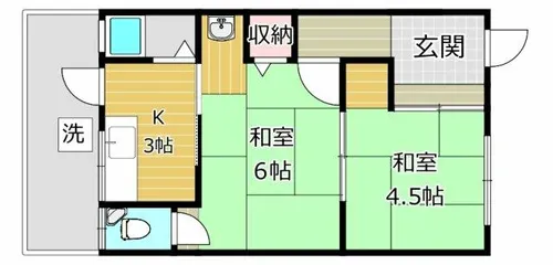 第一山下コーポ【2階】の間取り