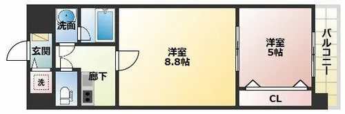 THE MUSIC COURT【5階】の間取り