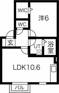 レザンコートA棟【203号室】の間取り