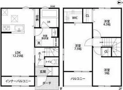 リーブルファイン川部Ⅴ【1階】の間取り