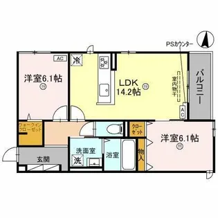 D-residence茨木水尾【2階】の間取り