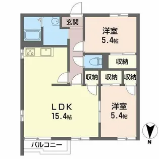 リバティハイツ【2階】の間取り
