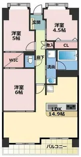 フロンティアタワー難波EAST【11階】の間取り