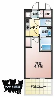エスリードレジデンス大阪福島【4階】の間取り