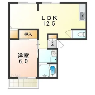 サンビレッジエクセル C【1階】の間取り