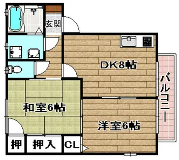 ネオメゾン下田部【1階】の間取り