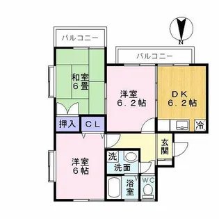 ベルクール長者原【2階】の間取り