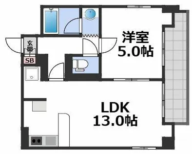 グローリ上汐【7階】の間取り