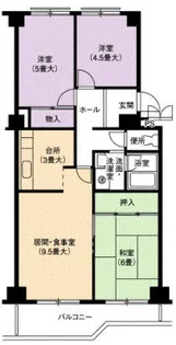 神宮東パークハイツ【2階】の間取り