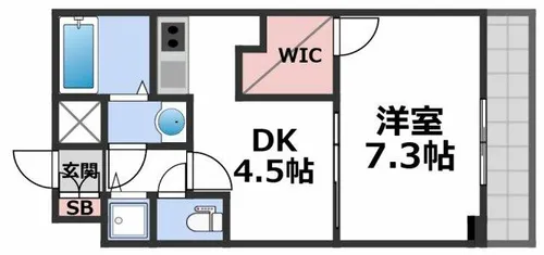 クレアート大阪EASTG4【1階】の間取り