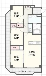 手柄アートスカイハイツ【12階】の間取り