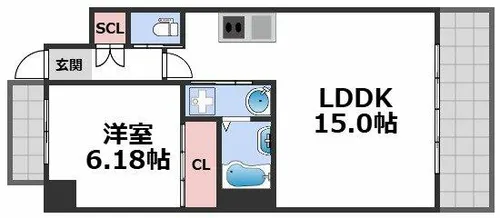 プレジオ帝塚山【4階】の間取り