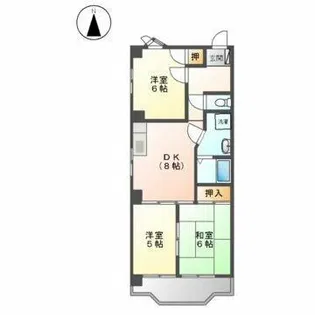 エクセレントライフ清水【402号室】の間取り
