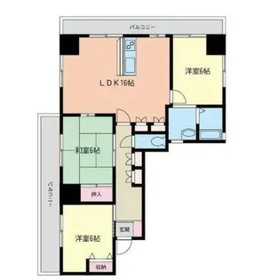 ファミリーハウス勝山【9階】の間取り