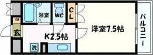 ライフコア那古野【7階】の間取り