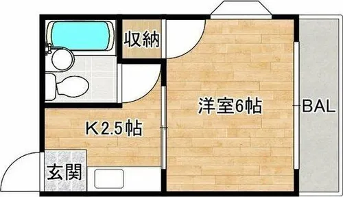 西今川728ハイツ【2階】の間取り