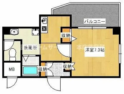 ディナスティ長居公園南【205号室】の間取り