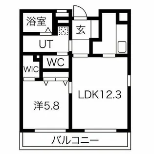 向陽町レジデンス【5階】の間取り