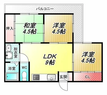 サンハイムモリグチ【1階】の間取り