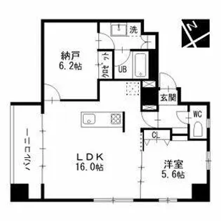 1SLDKの間取り画像