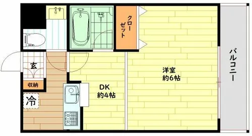 大阪府大阪市城東区新喜多2丁目【マンション】の間取り