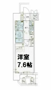 エステムコート難波サウスプレイスVエレージュ【9階】の間取り