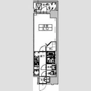 Alivisドーム前(旧 ミラージュパレス大阪ドームProsper)【6階】の間取り