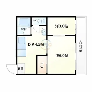 葵コーポ【4階】の間取り