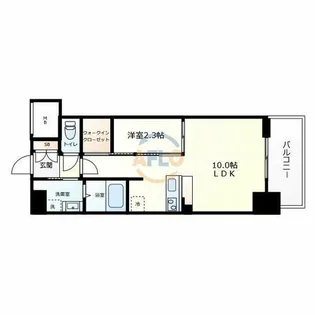 コンフォリア・リヴ北浜平野町【3階】の間取り